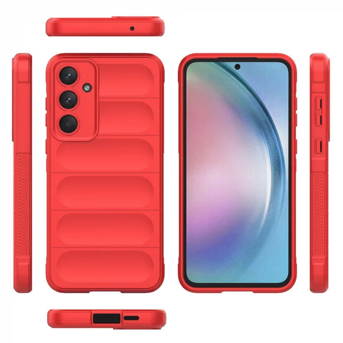 Samsung A55 Kılıf Esnek TPU Oyuklu Arka Yüzey Tasarımlı Etnik Silikon Kapak