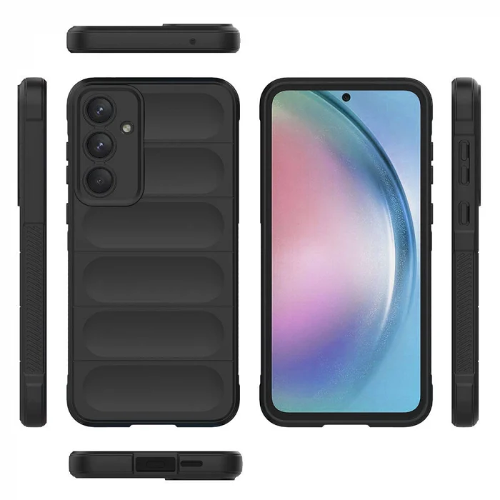 Samsung A55 Kılıf Esnek TPU Oyuklu Arka Yüzey Tasarımlı Etnik Silikon Kapak