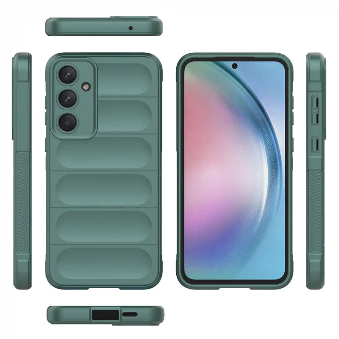 Samsung A55 Kılıf Esnek TPU Oyuklu Arka Yüzey Tasarımlı Etnik Silikon Kapak
