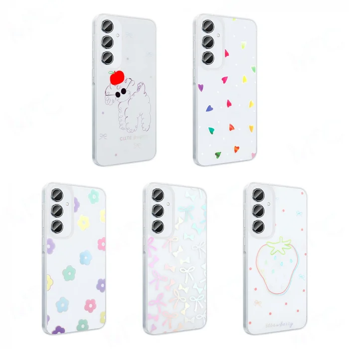 Samsung A55 Kılıf Şeffaf Figürlü Folk Sert Kapak