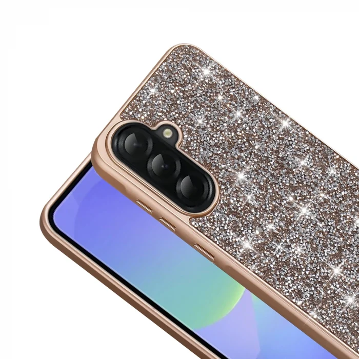 Samsung A56 Kılıf Parlak Taşlı Tasarım Pırlanta Kapak