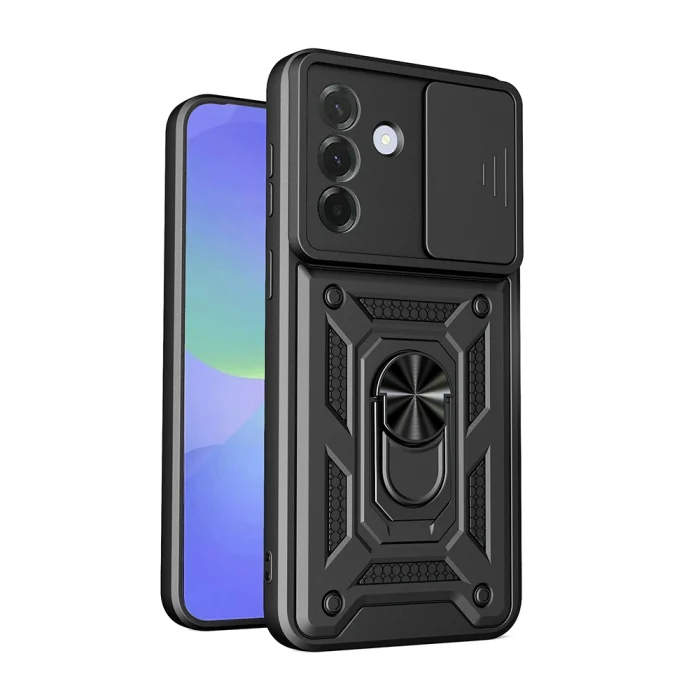 Samsung A57 Kılıf Magnetik Standlı Kamera Korumalı Sürgülü Vega Kapak