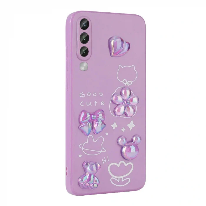 Samsung A70 Kılıf Kabartma Figürlü Parlak Toys Silikon Kapak