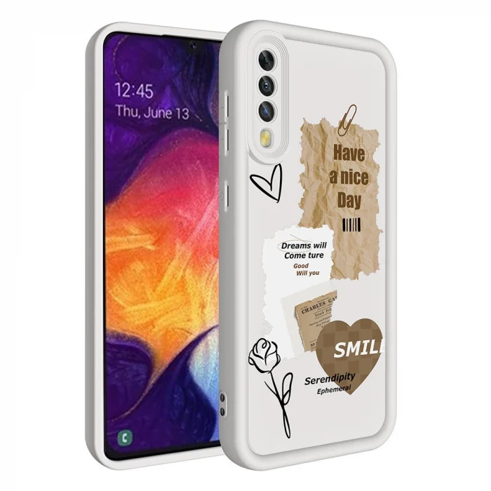 Samsung A70 Kılıf Kamera Korumalı Baskılı Arka Yüzey Klas Kapak