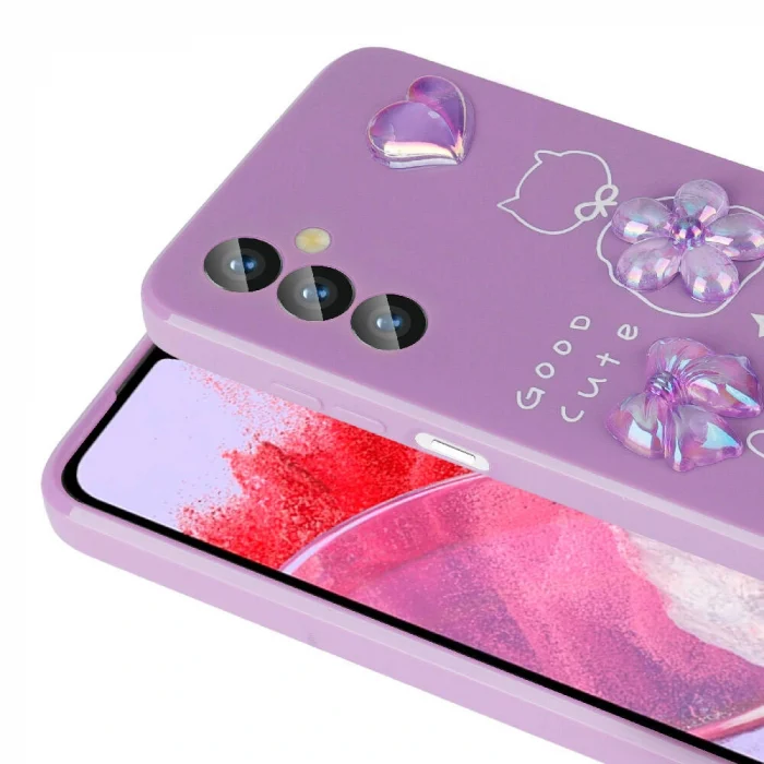 Samsung M34 5G Kılıf Kabartma Figürlü Parlak Toys Silikon Kapak