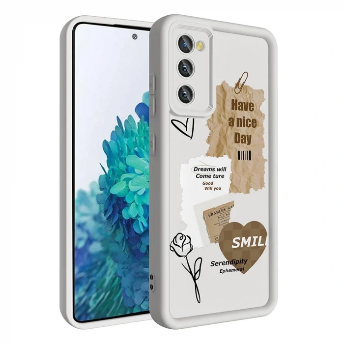 Samsung S20 FE Kılıf Kamera Korumalı Baskılı Arka Yüzey Klas Kapak