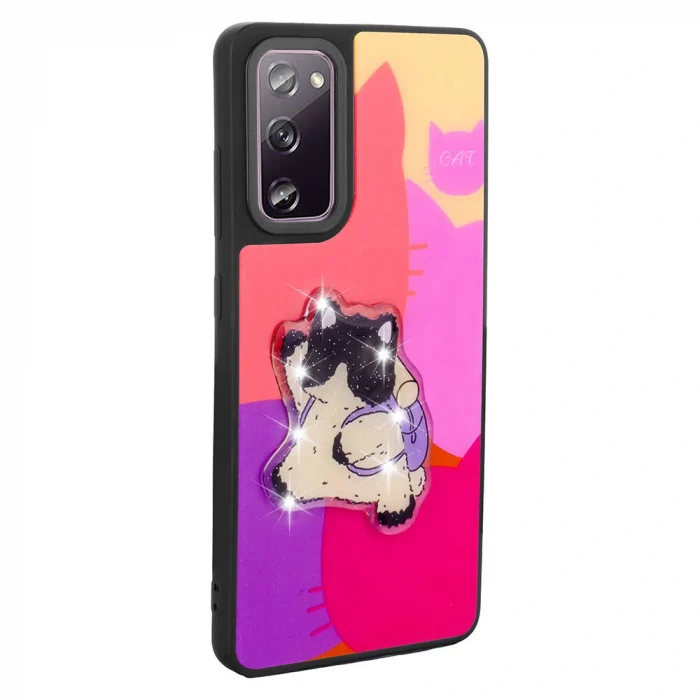 Samsung S20 FE Kılıf Parlayan Kabartmalı İkonik Figürlü Amas Silikon Kapak