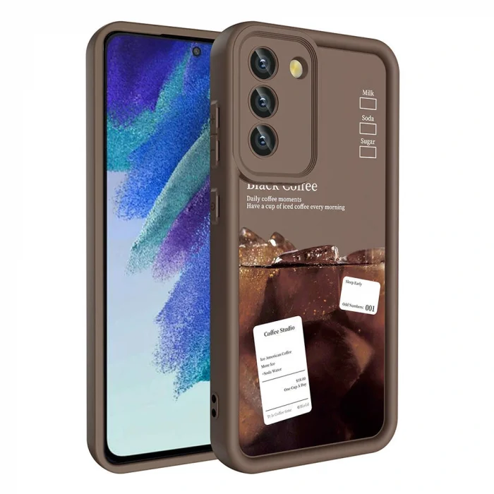 Samsung S21 FE Kılıf Kamera Korumalı Baskılı Arka Yüzey Klas Kapak