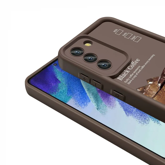 Samsung S21 FE Kılıf Kamera Korumalı Baskılı Arka Yüzey Klas Kapak