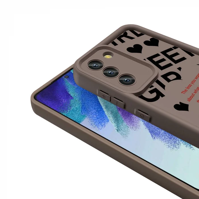 Samsung S21 FE Kılıf Kamera Korumalı Baskılı Arka Yüzey Klas Kapak