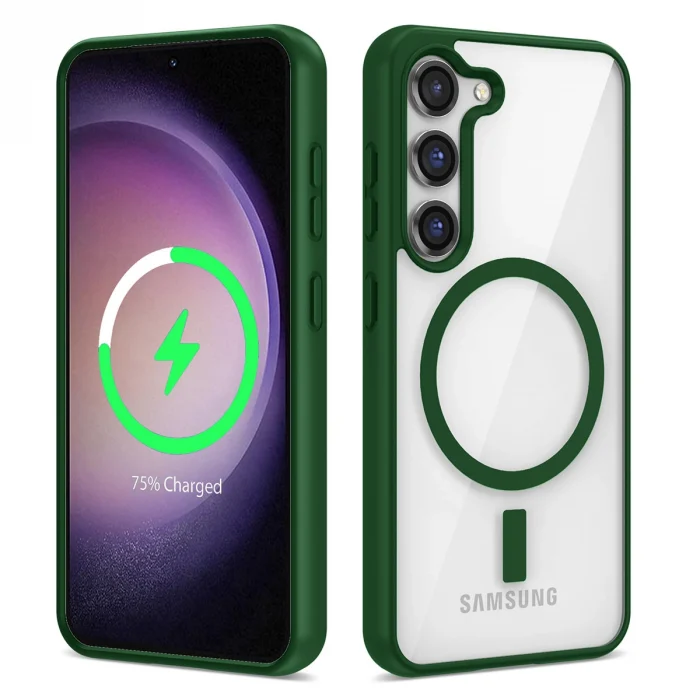 S22 Kılıf M-safe Wireless Şarj Özellikli Silikon Ege Kapak