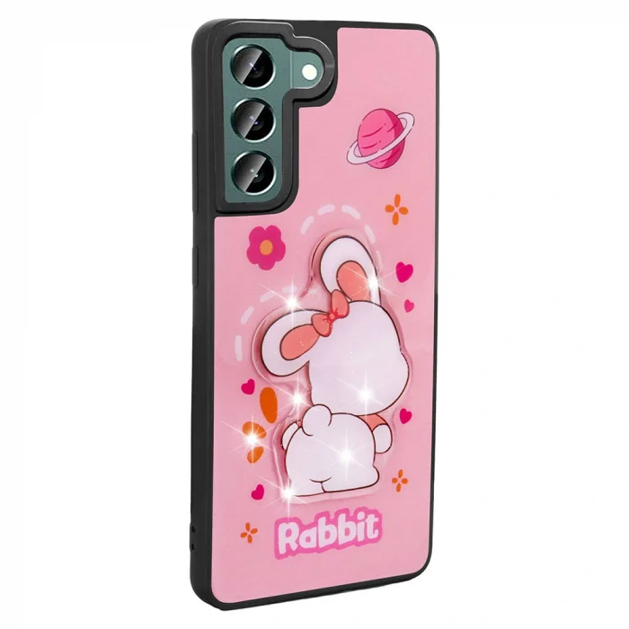 Samsung S22 Kılıf Parlayan Kabartmalı İkonik Figürlü Amas Silikon Kapak