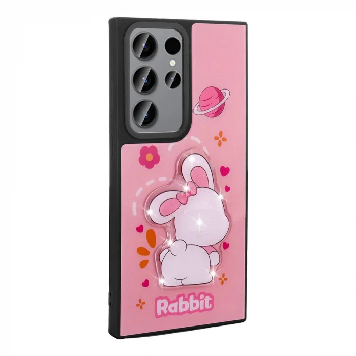 Samsung S22 Ultra Kılıf Parlayan Kabartmalı İkonik Figürlü Amas Silikon Kapak