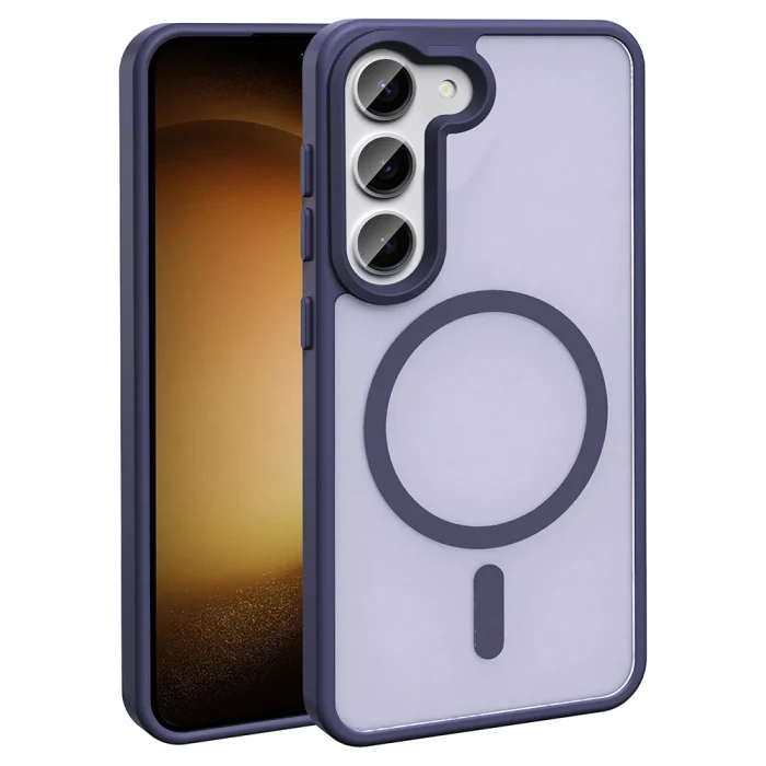 Samsung S23 FE Kılıf M-safe Şarj Özellikli Mat Arka Yüzey Sio Kapak