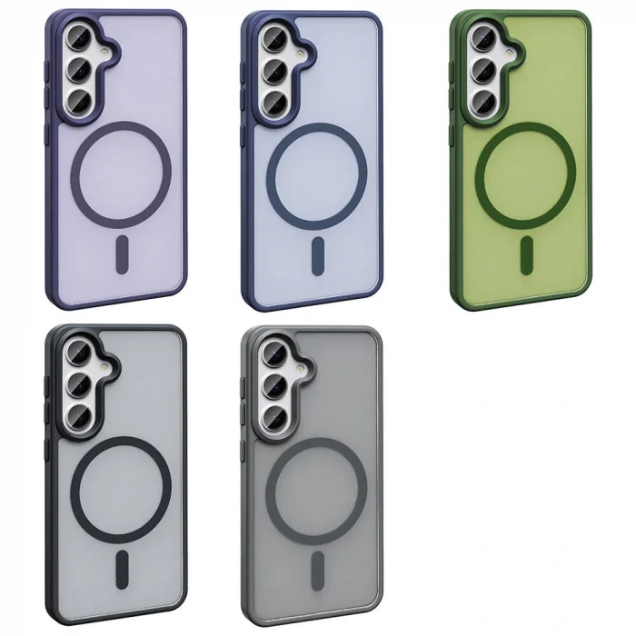 Samsung S23 FE Kılıf M-safe Şarj Özellikli Mat Arka Yüzey Sio Kapak