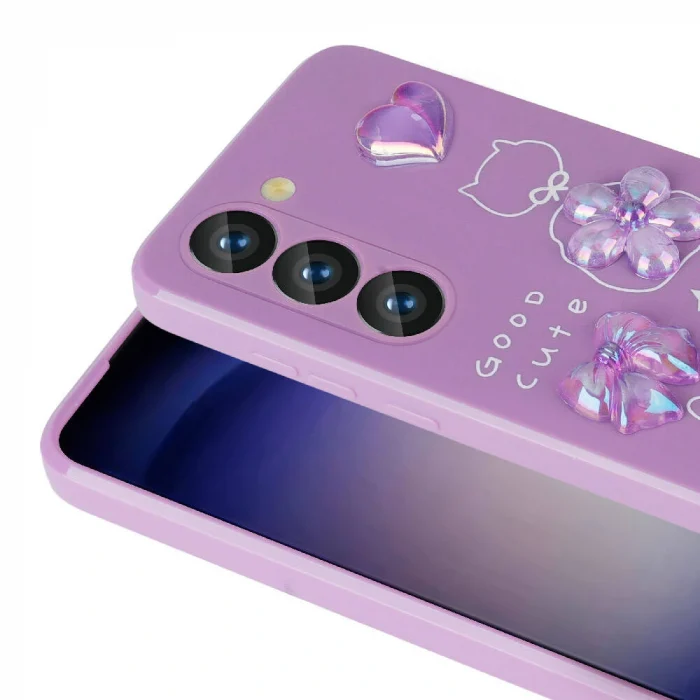 Samsung S23 Kılıf Kabartma Figürlü Parlak Toys Silikon Kapak