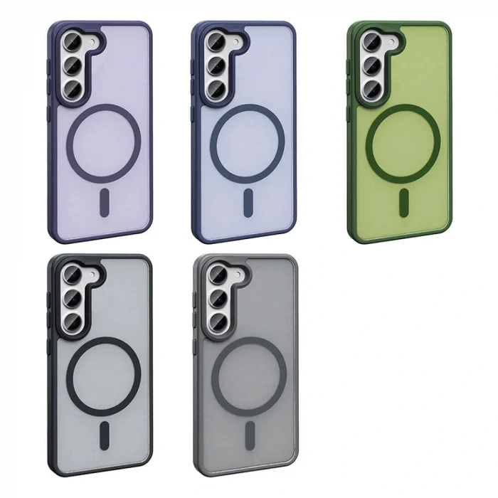 Samsung S23 Kılıf M-safe Şarj Özellikli Mat Arka Yüzey Sio Kapak