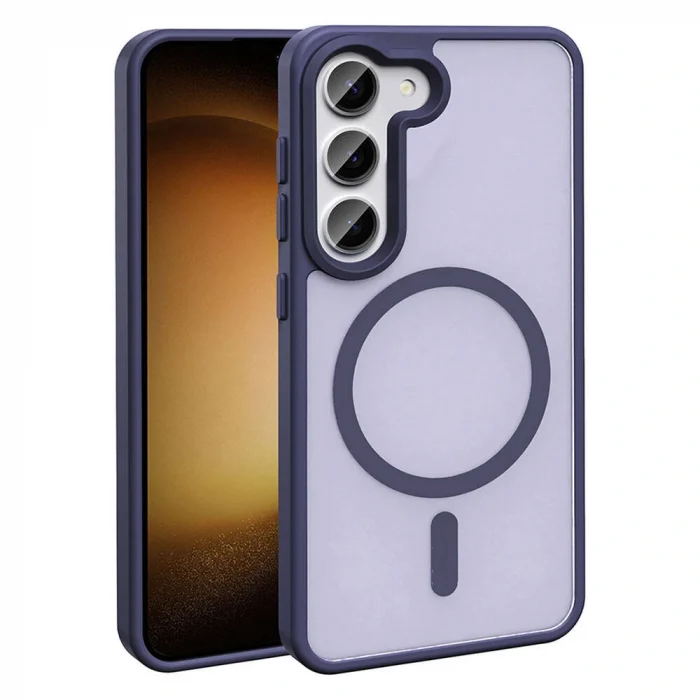 Samsung S23 Kılıf M-safe Şarj Özellikli Mat Arka Yüzey Sio Kapak