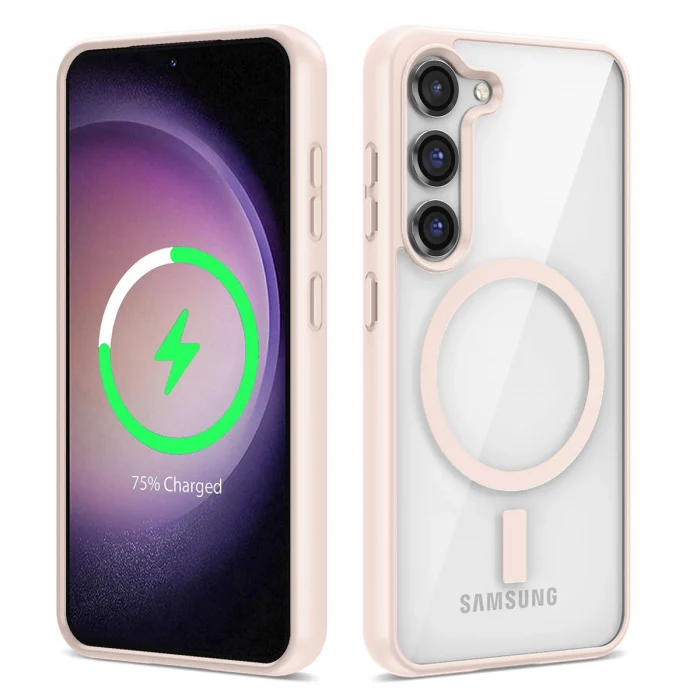 S23 Kılıf M-safe Wireless Şarj Özellikli Silikon Ege Kapak