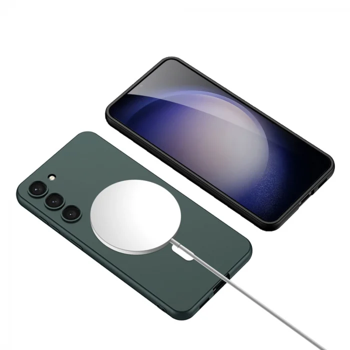 S23 Kılıf Wireless Şarj Özellikli Kıpta M-safe Silikon Kapak