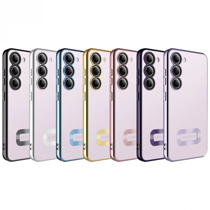 Samsung S23 Plus Kılıf Kamera Korumalı Logo Gösteren Omega Kapak