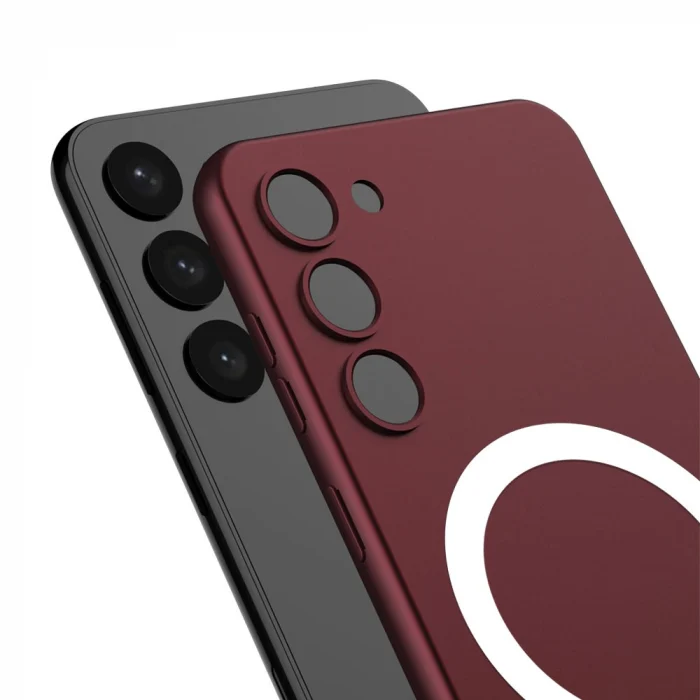 S23 Plus Kılıf Wireless Şarj Özellikli Kıpta M-safe Silikon Kapak