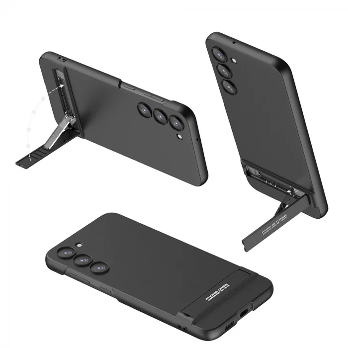S23 Plus Kılıf Kamera Korumalı Dikey Standlı Ays Kapak
