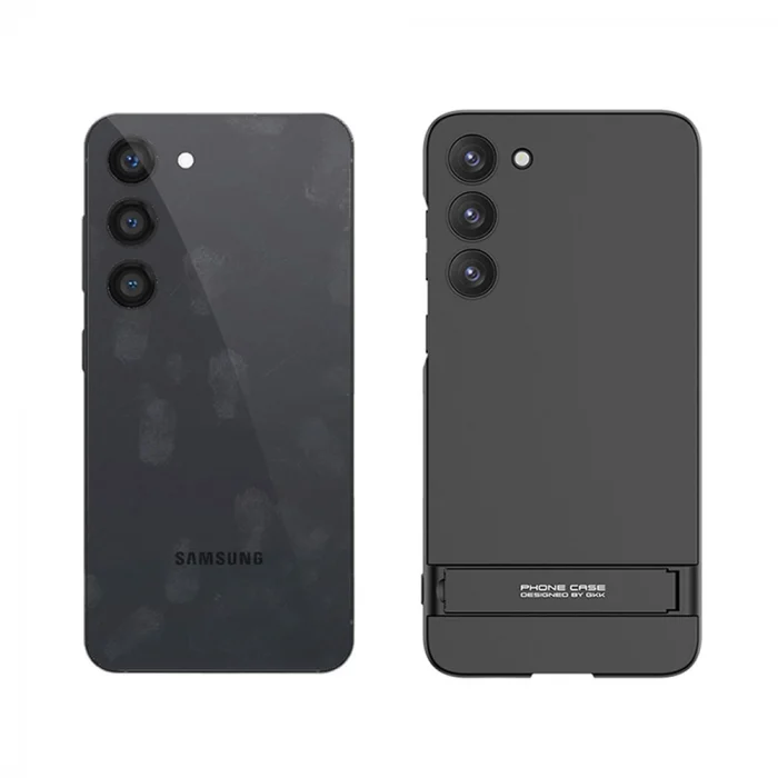 S23 Plus Kılıf Kamera Korumalı Dikey Standlı Ays Kapak