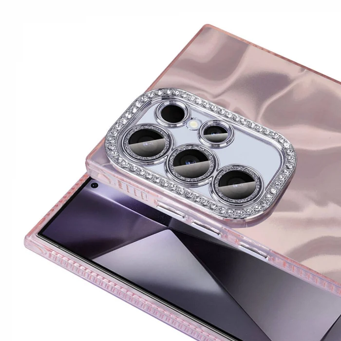 Samsung S23 Ultra Kılıf Airbagli Parlak Taş Detay Tasarımlı Esila Kapak