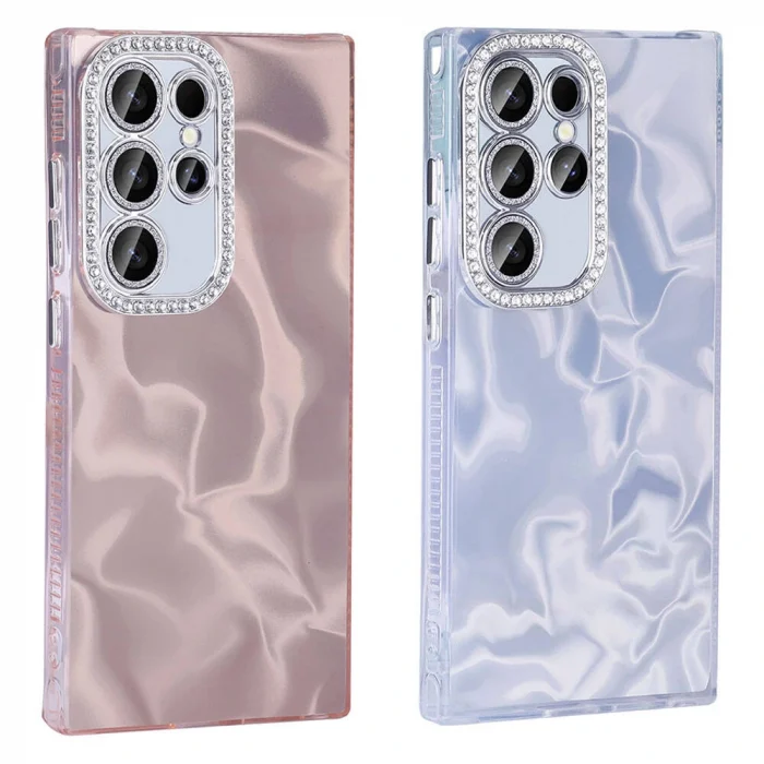 Samsung S23 Ultra Kılıf Airbagli Parlak Taş Detay Tasarımlı Esila Kapak
