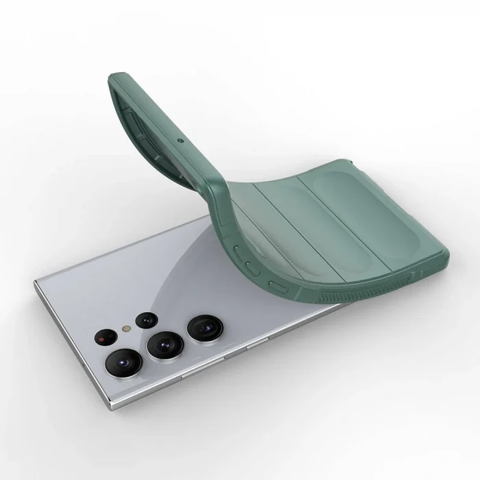 Samsung S23 Ultra Kılıf Esnek TPU Oyuklu Arka Yüzey Tasarımlı Silikon Kapak