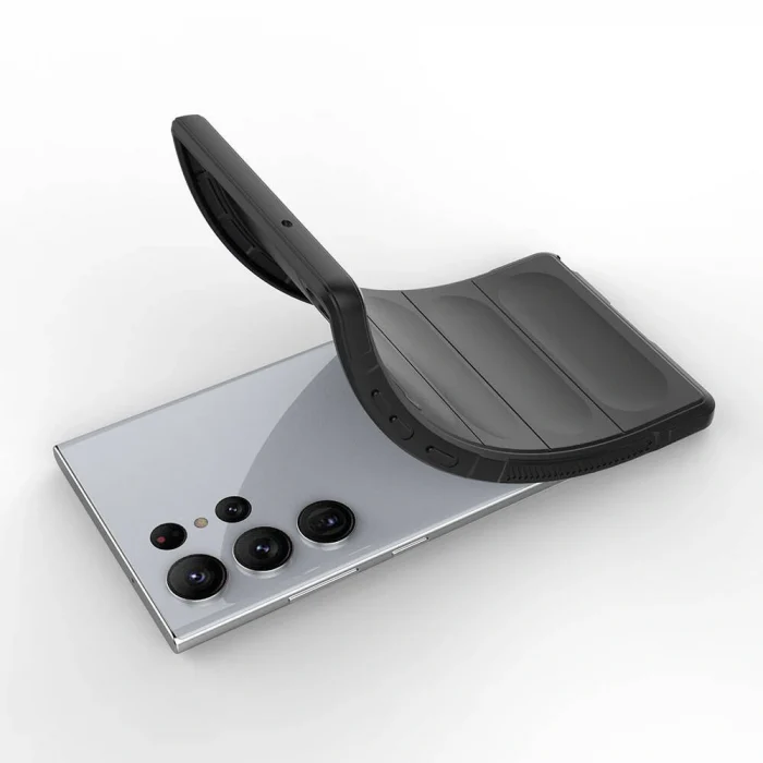 Samsung S23 Ultra Kılıf Esnek TPU Oyuklu Arka Yüzey Tasarımlı Silikon Kapak