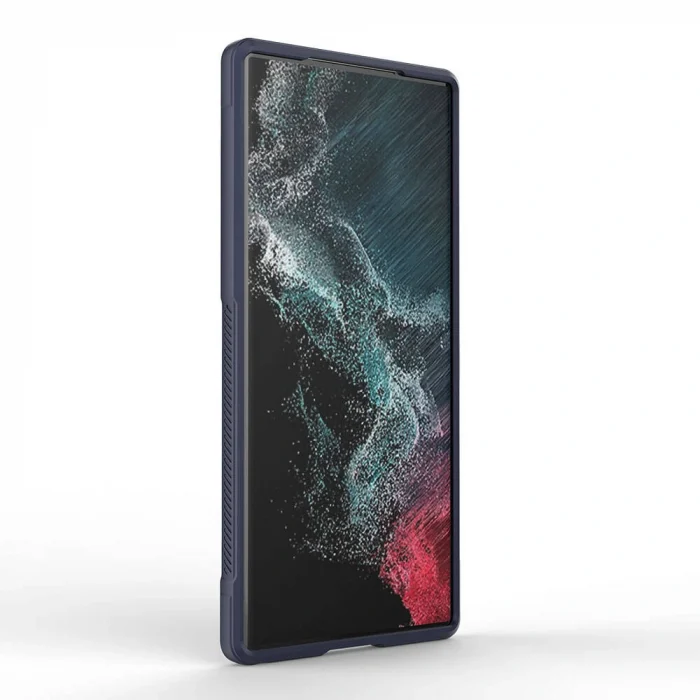 Samsung S23 Ultra Kılıf Esnek TPU Oyuklu Arka Yüzey Tasarımlı Silikon Kapak