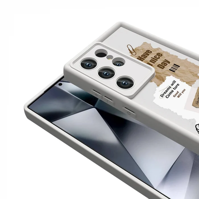 Samsung S23 Ultra Kılıf Kamera Korumalı Baskılı Arka Yüzey Klas Kapak