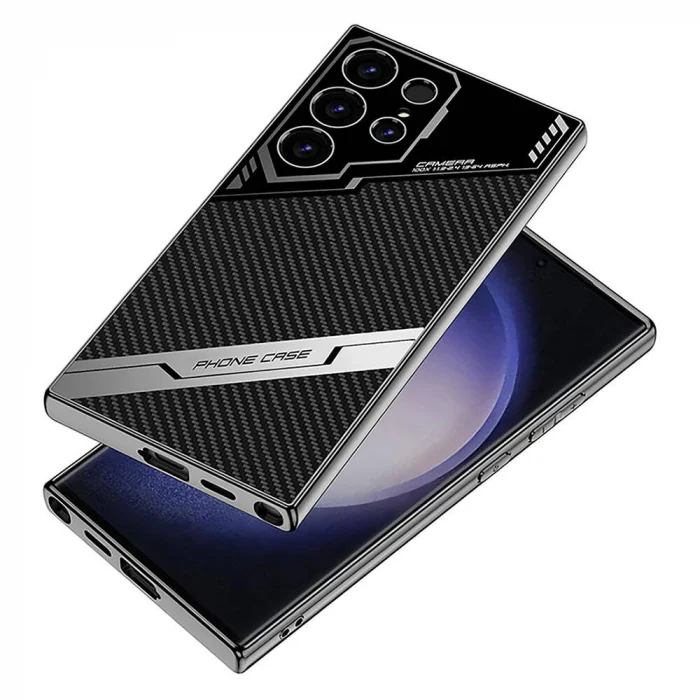 Samsung S23 Ultra Kılıf Kamera Korumalı Karbon Tasarım Yeni Seri Procase Kapak