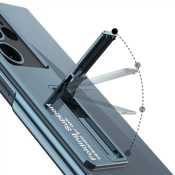Samsung S23 Ultra Kılıf Kamera Korumalı Şeffaf Tasarımlı  Lego Standlı Kapak