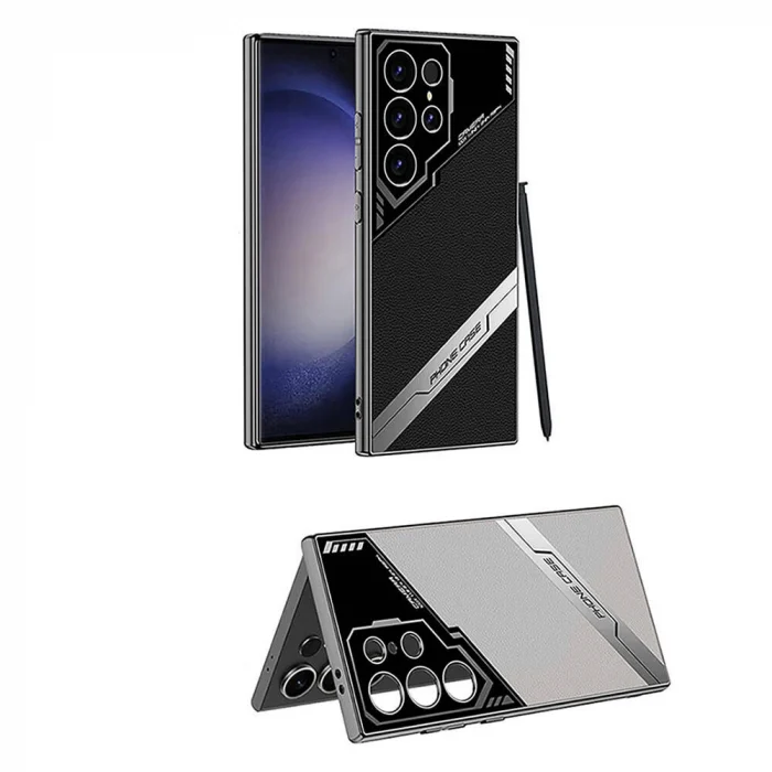 Samsung S23 Ultra Kılıf Kamera Korumalı Suni Deri Tasarım Yeni Seri Procase Kapak