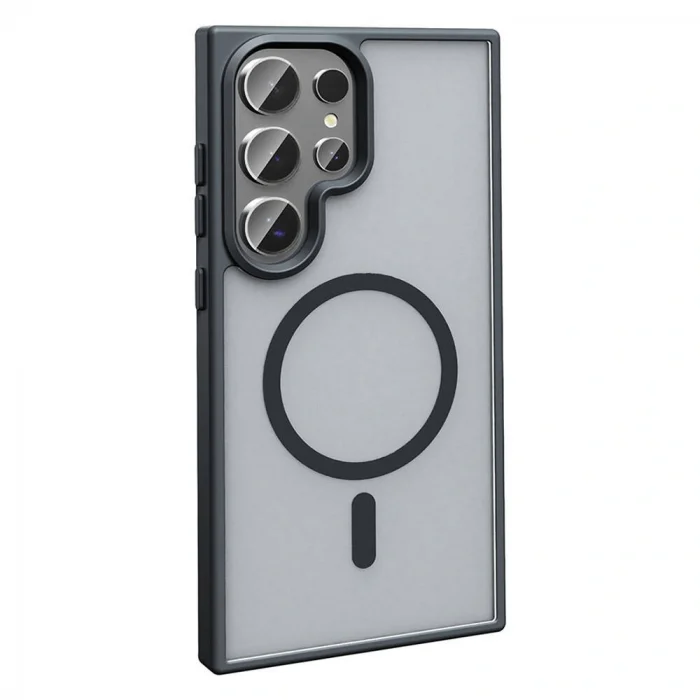 Samsung S23 Ultra Kılıf M-safe Şarj Özellikli Mat Arka Yüzey Sio Kapak