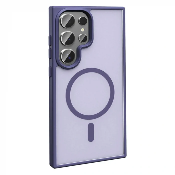 Samsung S23 Ultra Kılıf M-safe Şarj Özellikli Mat Arka Yüzey Sio Kapak