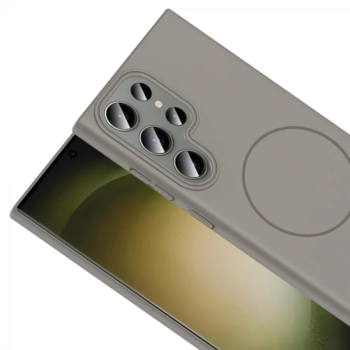 Samsung S23 Ultra Kılıf M-safe Şarj Özellikli Ruby Sert Kapak