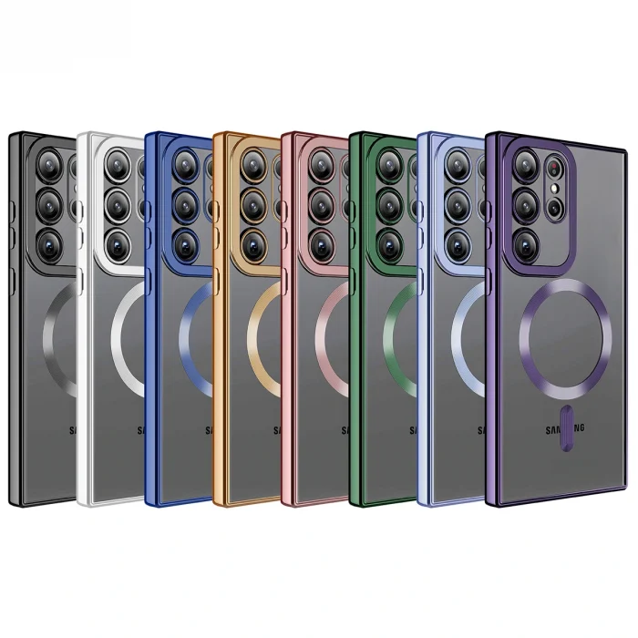 Samsung S23 Ultra Kılıf M-safe Wireless Şarj Özellikli Setro Silikon