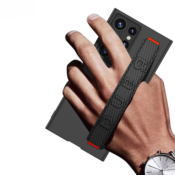 S23 Ultra Kılıf Standlı El Tutacaklı Band Kapak
