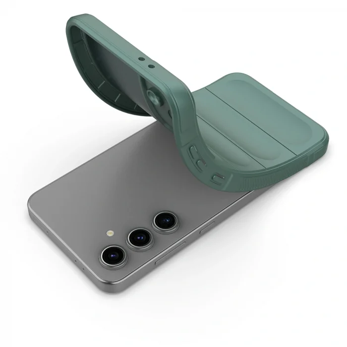 Samsung S24 FE Kılıf Esnek TPU Oyuklu Arka Yüzey Tasarımlı Etnik Silikon Kapak