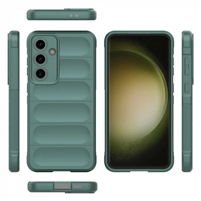 Samsung S24 FE Kılıf Esnek TPU Oyuklu Arka Yüzey Tasarımlı Etnik Silikon Kapak