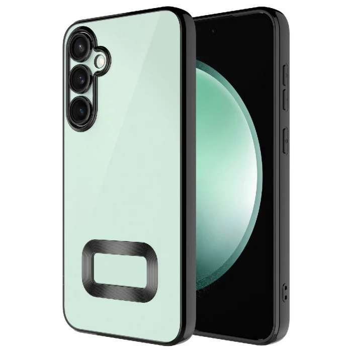 Samsung S24 FE Kılıf Kamera Korumalı Logo Gösteren Omega Kapak