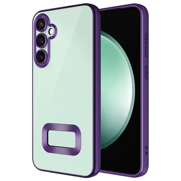 Samsung S24 FE Kılıf Kamera Korumalı Logo Gösteren Omega Kapak