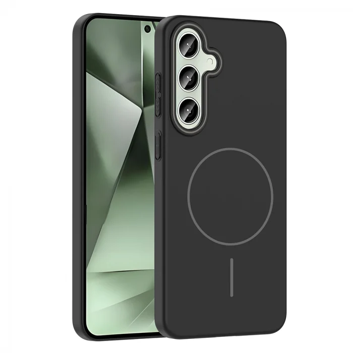 Samsung S24 FE Kılıf M-safe Şarj Özellikli Ruby Sert Kapak