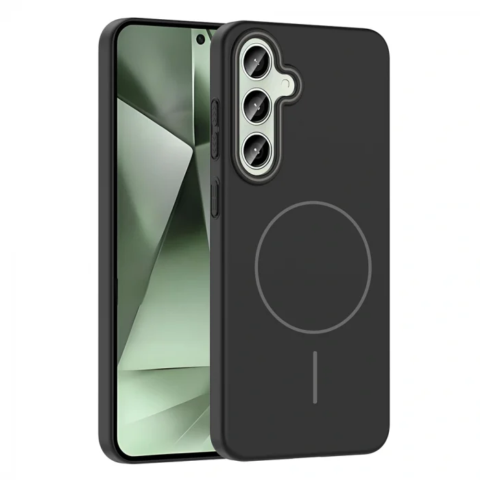 Samsung S24 FE Kılıf M-safe Şarj Özellikli Ruby Sert Kapak