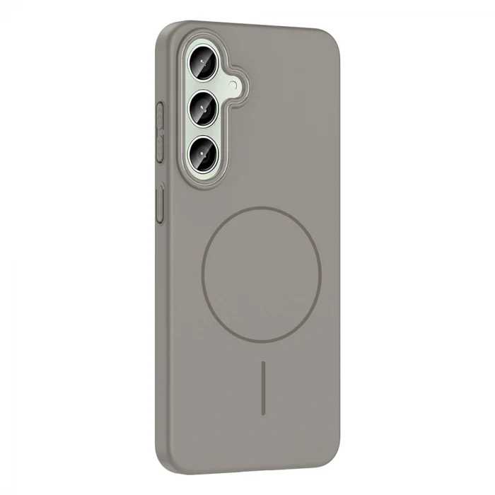 Samsung S24 FE Kılıf M-safe Şarj Özellikli Ruby Sert Kapak