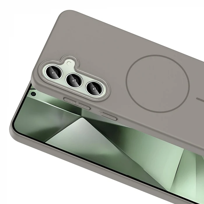 Samsung S24 FE Kılıf M-safe Şarj Özellikli Ruby Sert Kapak